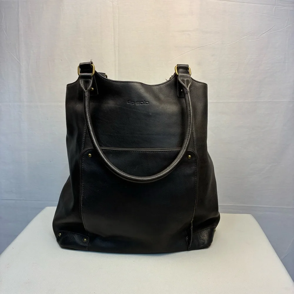 Solo NY Leather Executive Laptop Oversized Tote